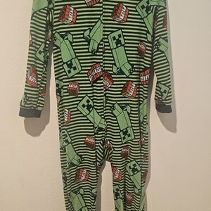 Green Striped Kids One Piece